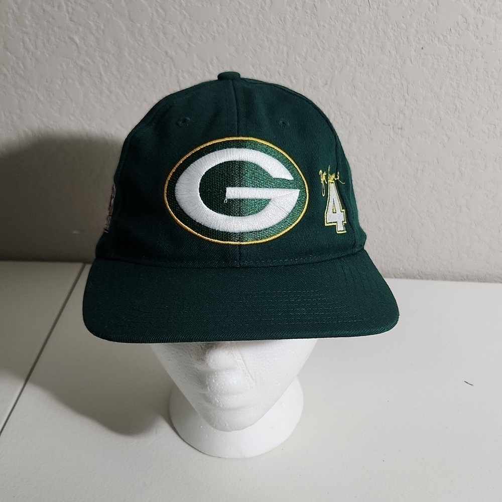 Vintage Green Bay Mens Hat Packers Brett Faeve 4 qb club has flaws see pics